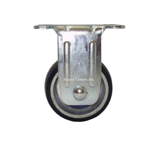 5d21par  5&#034; rigid plate caster, polyurethane on aluminum wheel, 350 lbs capacity for sale