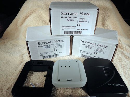 Set of three NEW security Software House SWH-2100 Smart Card Flex Reader, Black