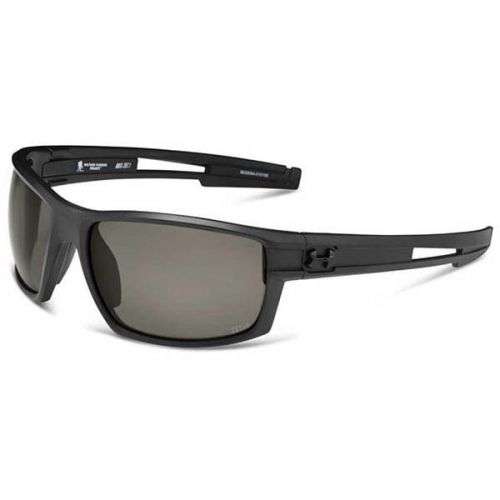 Under Armour 8631064-010100 Captain Wwp Satin Black Frame Black Rubber Gray Lens