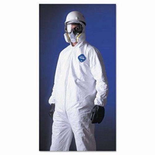 Tyvek Elastic-Cuff Hooded Coveralls, HD Polyethylene, Size Large (DUPTY127SL)