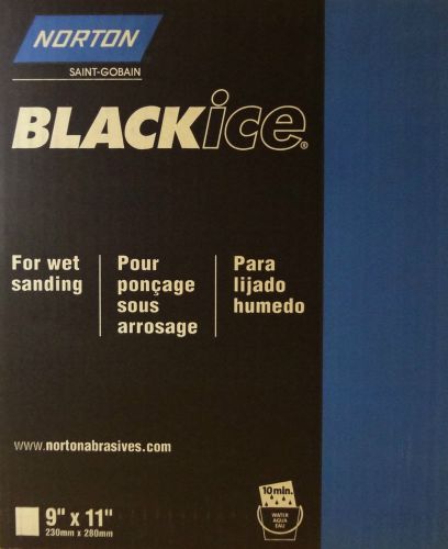 NORTON WET SANDING PAPER 600 GRIT T214 BLACK ICE 9X11 P-GRADE WATER PROOF AUTO