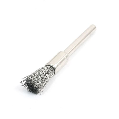 Pen shape 5mm end steel wire brush 3mm mandrel for rotary tools for sale