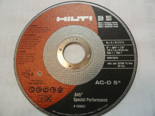 Hilti 5&#034; X .045&#034; X 7/8&#034; Special Performance Grinding Wheel.