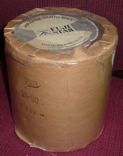 SANDPAPER ABRASIVE CLOTH ROLL FUJI STAR FWJR WA-80 9X150 FT 50 YARDS