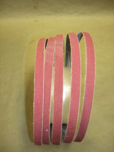 Norton 1/2&#034; x 24&#034; 50 grit Sanding belts 5 pack