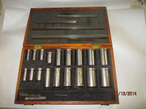 MACHINIST TOOLS LATHE MILL Dumont Broach Broaching Set in Wood Casre