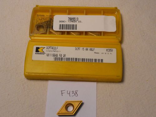 10 NEW KENNAMETAL DCMT 432LF CARBIDE INSERTS. GRADE: KC850. USA MADE  {F438}