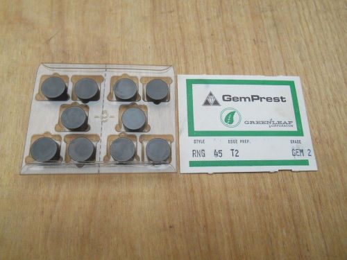 GREENLEAF RNG 45 CERAMIC INSERTS , GRADE GEM 2 , 10 INSERTS