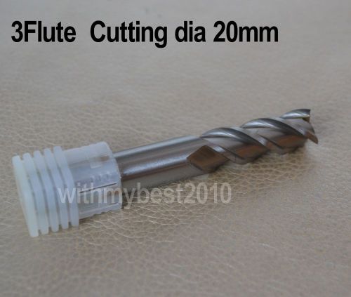 Lot 1pcs 3Flute Aluminum End Mills Cutting Dia 20mm Shank Dia 20mm Material HSS