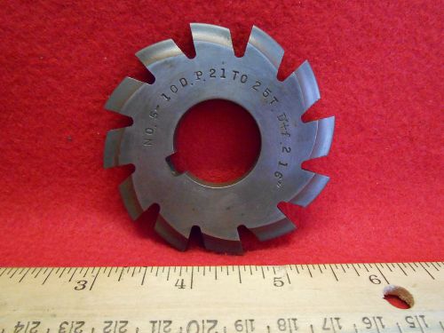 Milling Machine Gear Cutter Brown &amp; Sharpe No. 5-10 DP 21 to 25T 1&#034; shaft