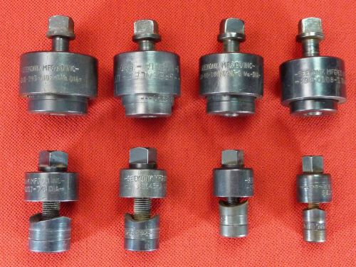 8 GREENLEE + SEEKONK Sheet Metal Punch KNOCKOUT ~ 1 1/4 &#034; 1 1/8 &#034; 1 1/16&#034; 1&#034;  7/8 &#034;  3/4 &#034;  5/8 &#034;  1/2 &#034;