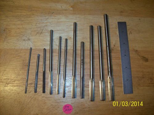 Machine Reamers Small Dia.5/32” – 3/8” 14-Pc’s G.C.+