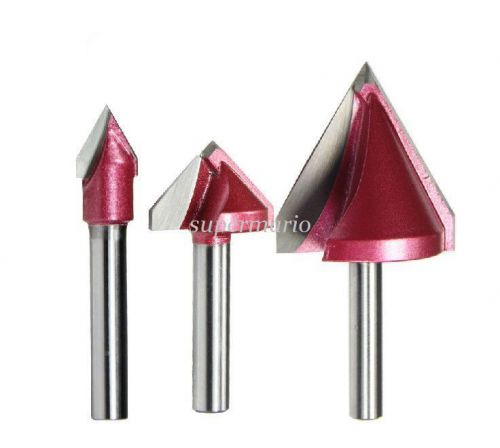 Hi Quality 3D Wood Making Router CNC Engraving V Groove Bit End Mill 32mm 60Deg