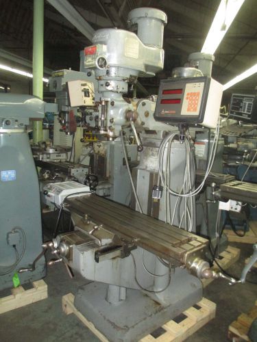 Bridgeport series 1 ram type vertical turret milling machine - dro, power feed for sale