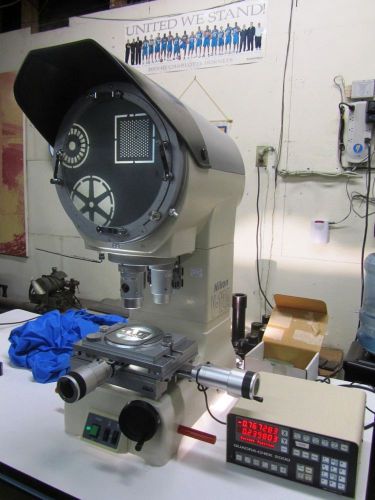 12&#034; NIKON Bench Top Optical Comparator with Quadra Chek DRO, 3 Lenses