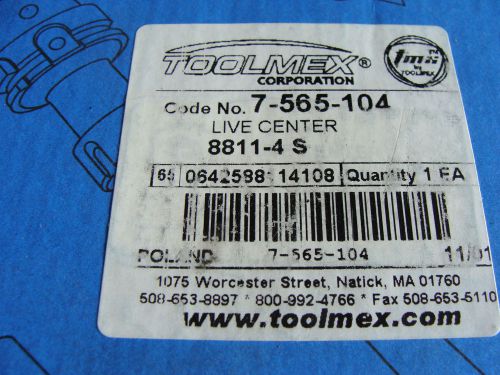 New TOOLMEX 7-565-104  MT #4 Super Precision Bison Live Center NIB