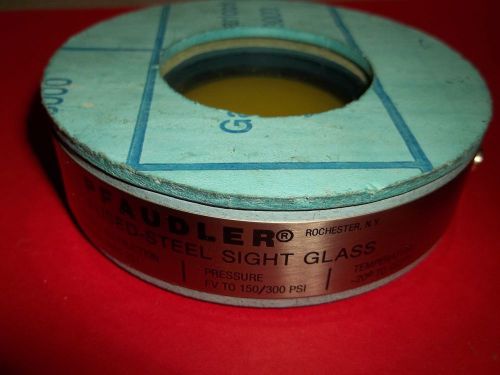 PFAUDLER FUSED-STEEL SIGHT GLASS PRESSURE FV TO 150/300 PSI    (186-1)