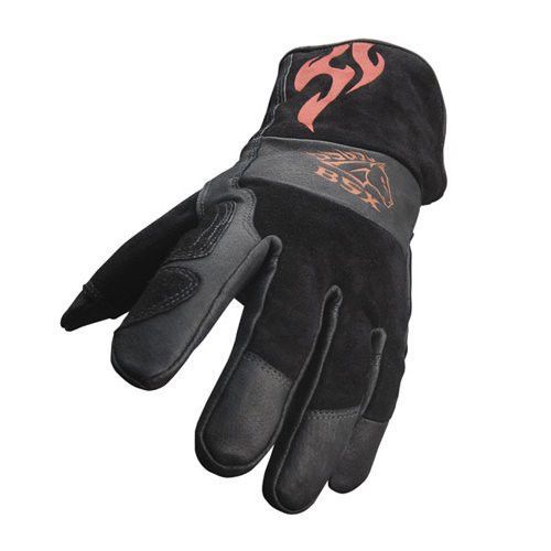 Stick mig welding gloves xl leather pig skin protective gear hand work flexible for sale