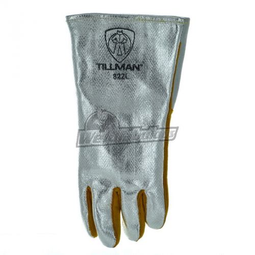 Tillman 822 14&#034; Aluminized Carbon Kevlar Welding Gloves, Left Hand Only, Large