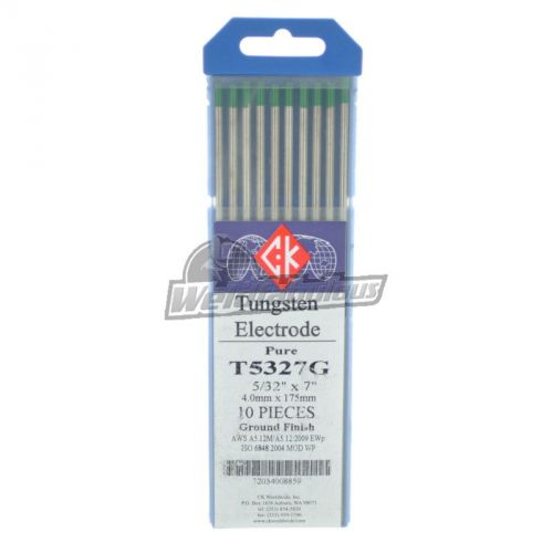 CK T5327G Pure Tungsten Electrode 5/32&#034; X 7&#034; Pkg = 10