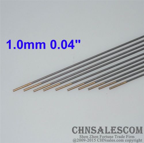10 pcs wl15 1.0x150mm 0.04&#034;x6&#034; lanthanated tungsten electrode golden yellow for sale