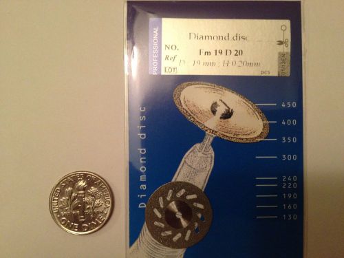 1 pcs Diamond Disc FOR CUTTING DENTAL, Em19D20, 19mm x 0.20mm