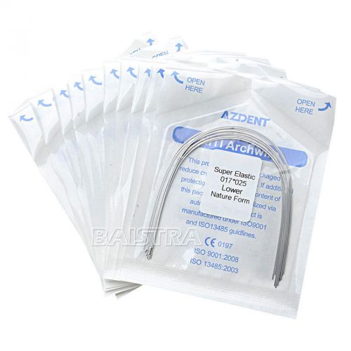 200 Packs Dental Ortho Super Elastic Niti Arch Wire Rectangular 17*25 lower