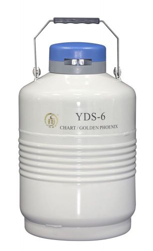 6 L Liquid Nitrogen Container Cryogenic LN2 Tank Dewar with Strap YDS-6