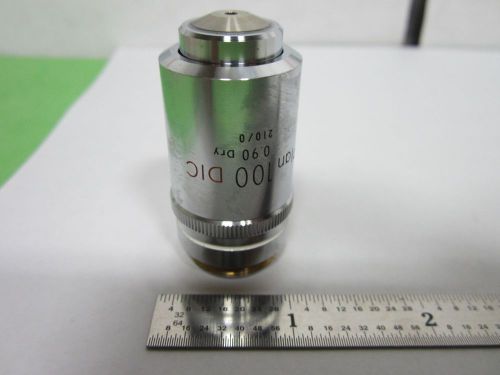 MICROSCOPE PART OBJECTIVE NIKON DIC MPLAN 100X NOMARSKI OPTICS BIN#F2-22