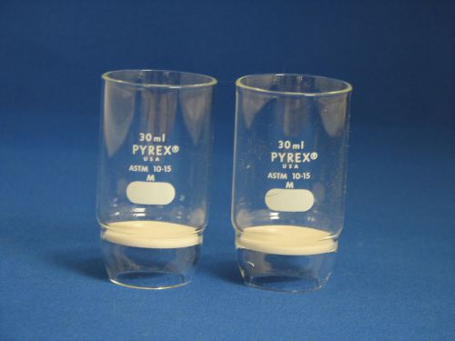 Pyrex Gooch 30mL Crucible  Medium Fritted Disc (Qty 2)