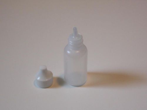 CLEAR PLASTIC DROPPER BOTTLE .75 oz / 22.5 ml / 3&#034; Tall / 1&#034; Dia. BRAND NEW