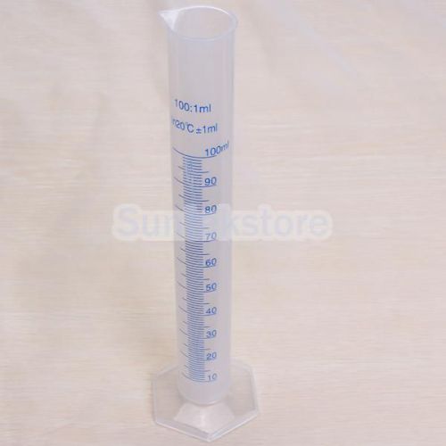 100ml New Graduated Laboratory Lab Test Measuring Cylinder Transparent