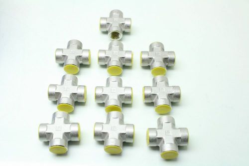 10 Parker 1/2&#034; 316 Stainless Steel Cross Fittings