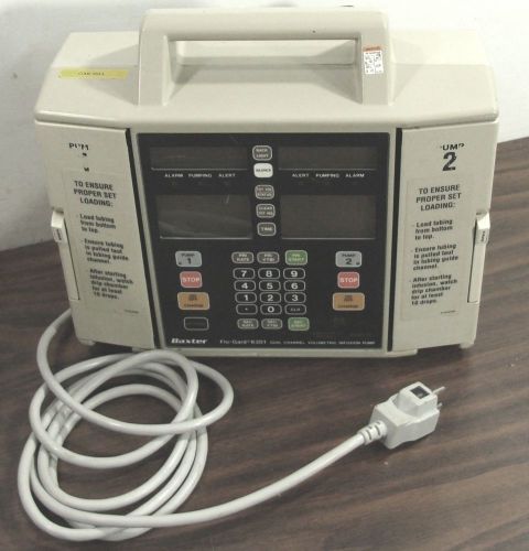 Baxter flo-gard 6301 volumetric infusion iv fluid pump - new battery - warranty! for sale