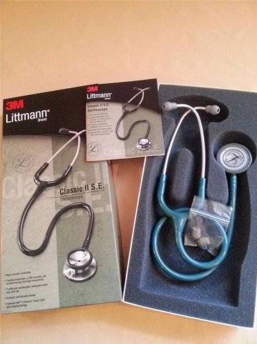 3M Littmann Classic II S.E. Stethoscope, Pine Green Tube 28 inch 2818