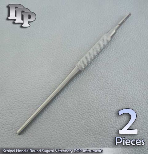 2 Pieces Of Scalpel Handle Round Sugical Veterinary DDP Instruments