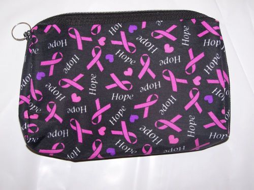 Nurses Carry Bag HOPE PINK RIBBON 6x9&#034; Zippered Bag