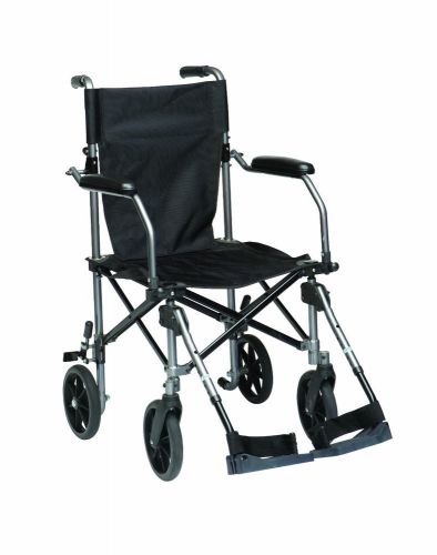 Drive medical travelite transport wheelchair chair in a bag, black for sale