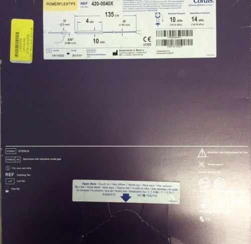 Cordis POWERFLEX P3 PTA Dilatation Cath, 7F  135cm x 10.0mm  REF: 420-0040X