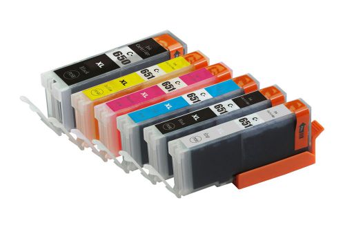 24 Canon Ink Cartridge PGI-650BK CLI-651 for Pixma MG5460 MG6360 IP7260 Printer