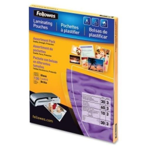 Fellowes Laminating Pouch Starter Kit, 130 pack