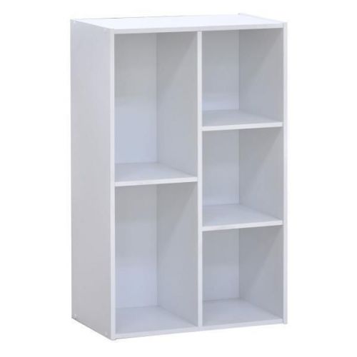 Alexie 5 compartment multi shelf - white storing books, dvds for sale