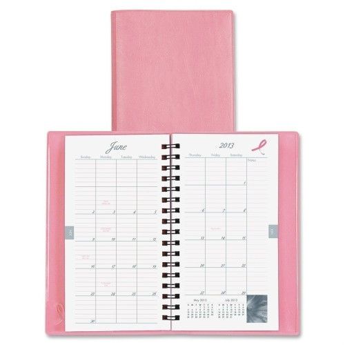 Planner, Wirebound, 3-1/2&#034;x6-1/2&#034;, Vinyl Cover, Pink