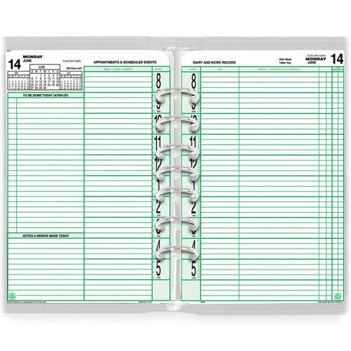 Daytimer 12 Month Calendar Refill, 8am 6pm, 2PPD, 8 1/2&#034;x11&#034;. Sold as Each