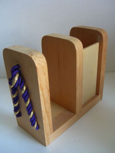 Japanese Blue Geta Wood Square Pencil Holder Organizer Eyeglass Book stand