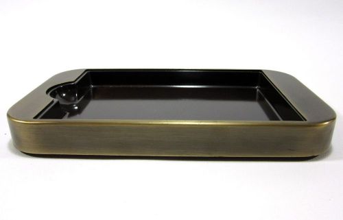 Radius One Desktop Memo Box Tray Antique Brass Smith Metal Arts William Sklaroff