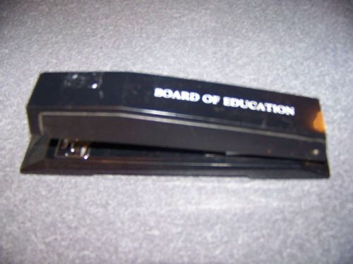 Vintage Black Swingline Stapler &#034;Board of Education&#034; Lettering Office Works