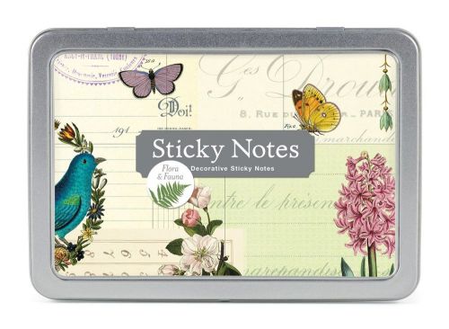 Cavallini &amp; Co. Flora &amp; Fauna Sticky Note Pad Set/ Decorative Post its