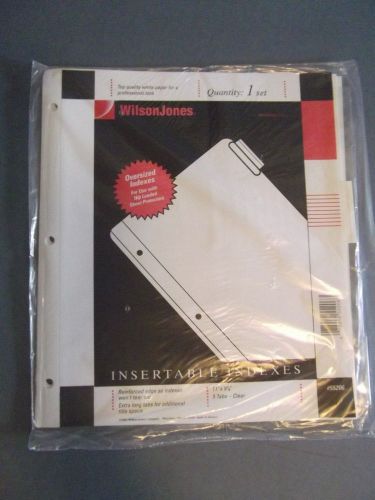 Wilson Jones Oversized Index Dividers. 5 Tab Set. NIP