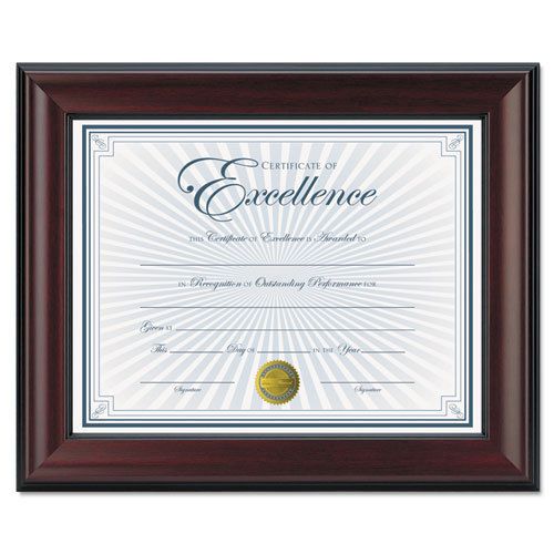 Rosewood Document Frame, Wall-Mount, Wood, 8 1/2 x 11